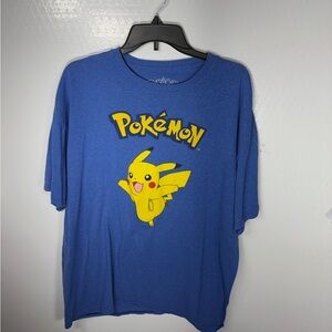 Blue Pokémon T-Shirt with Pikachu Graphic 377